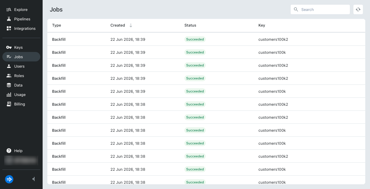Jobs page