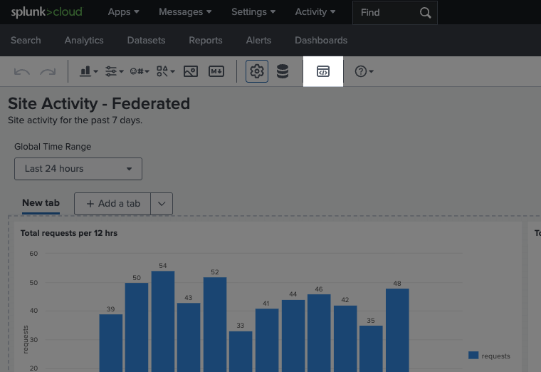 Splunk dashboard source