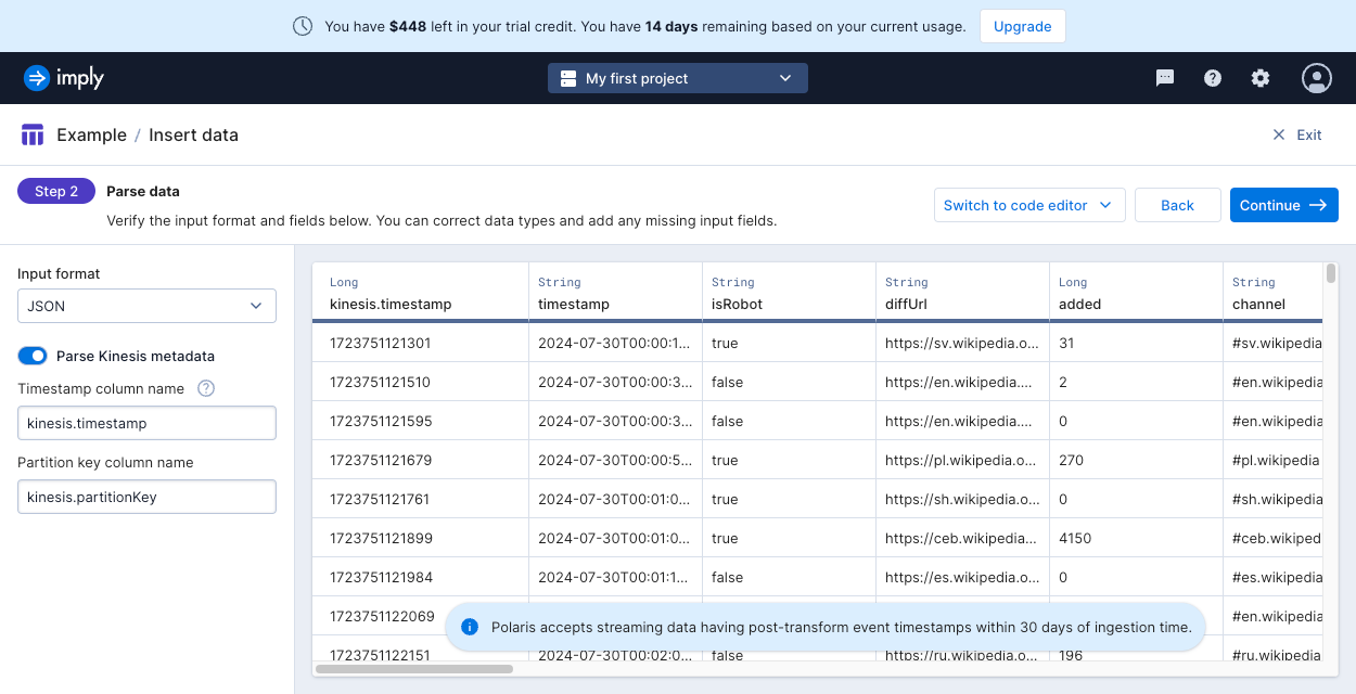 Parse Kafka metadata