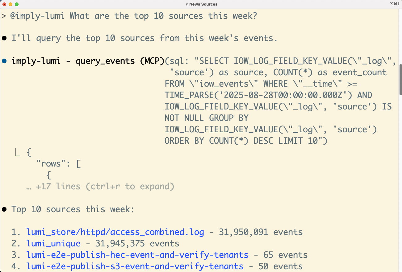 Claude Code example query