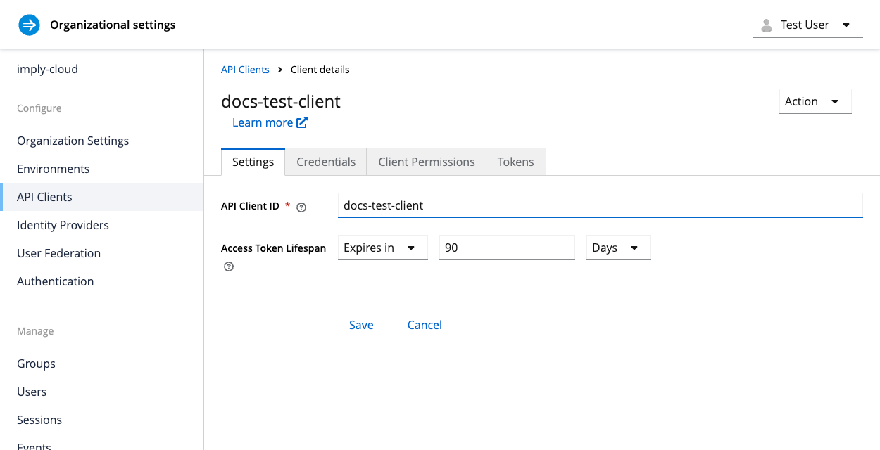 Configure access token lifespan