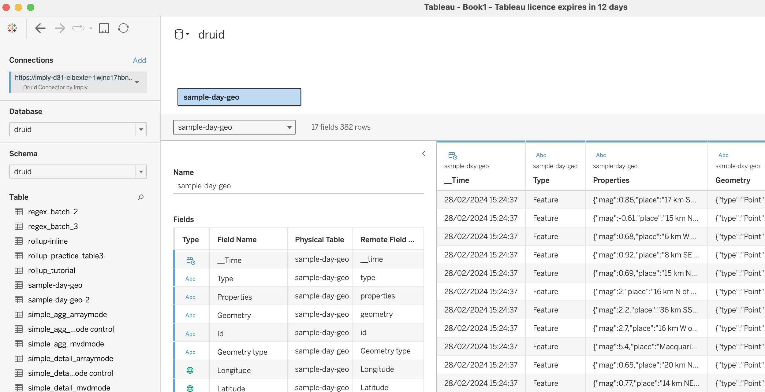 Enterprise tables in Tableau