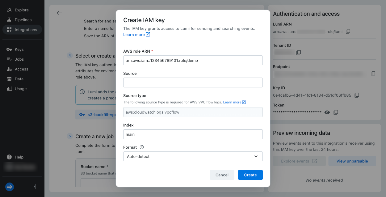Attributes on an IAM key