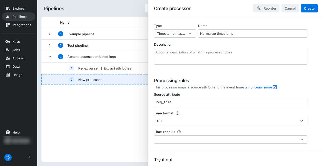 Create timestamp mapper