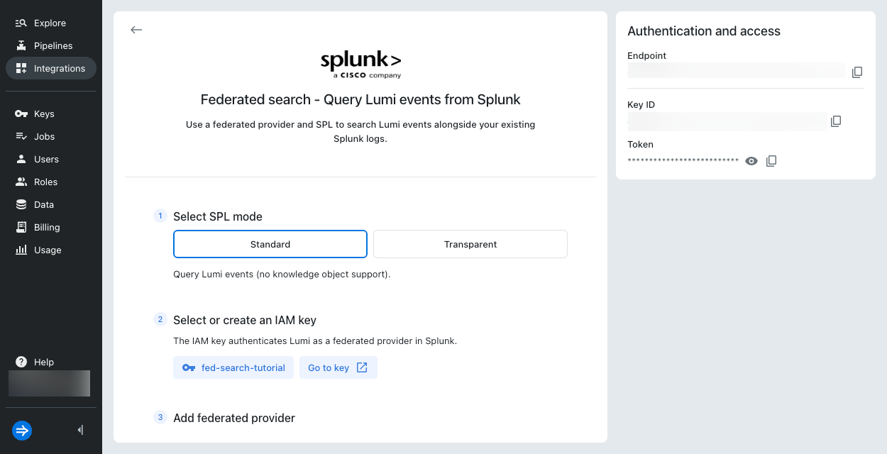 Federated search integration