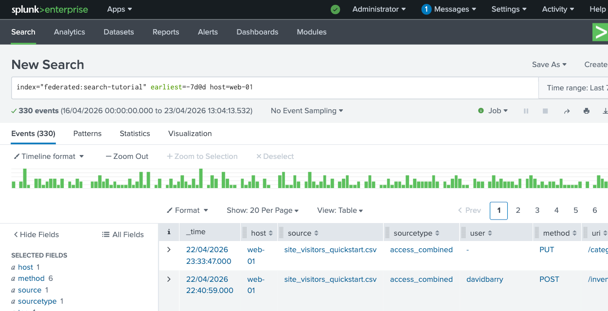 Federated search test
