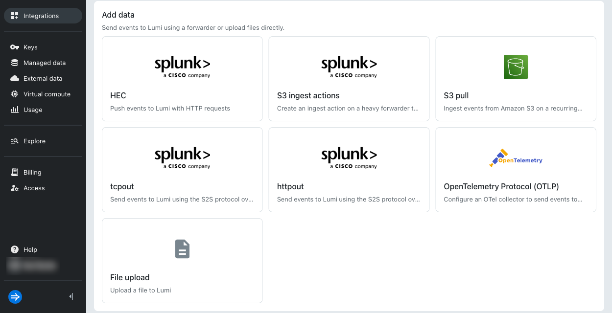 Integration page