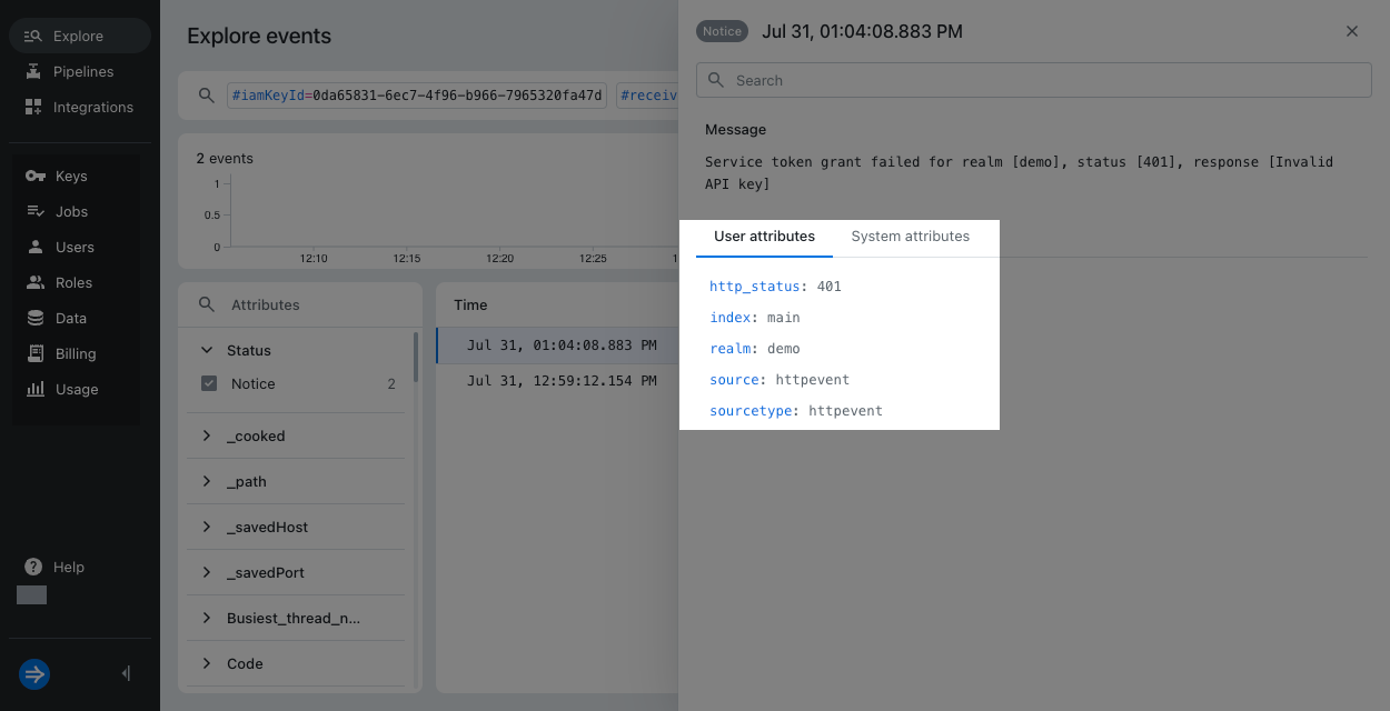 Event with processing