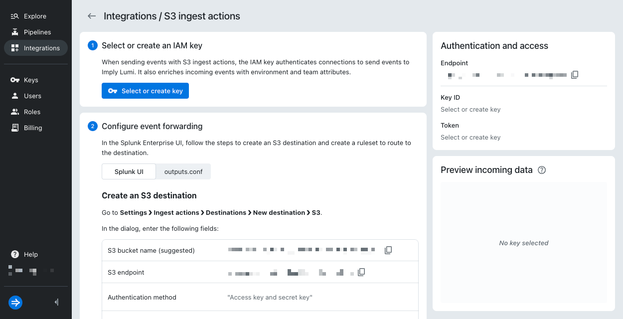 Integration page